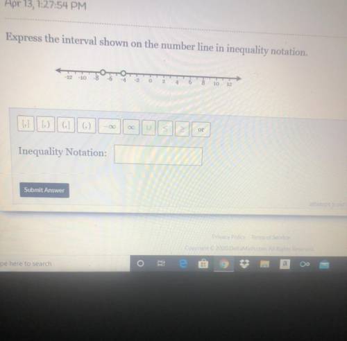 I need help finding out the inequality notation