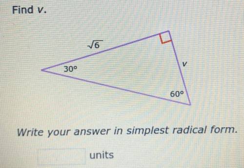Special right triangles  Help me find v