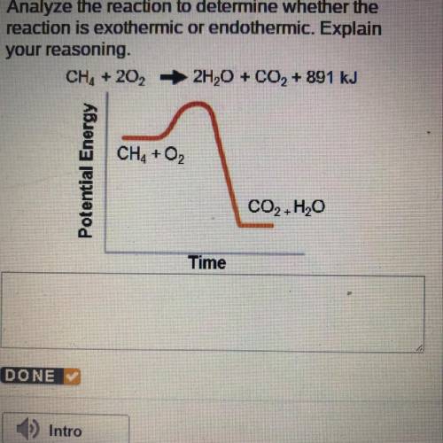 Analyze the reaction to determine whether the reaction is exothermic or endothermic. Explain your re