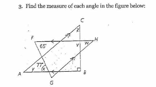 Find the measure of each angle in the figure