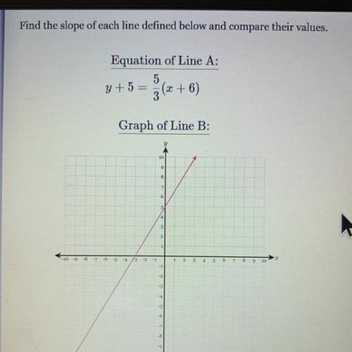 Fine The Slope Of Each Line Defined Below And Compare Their Values.