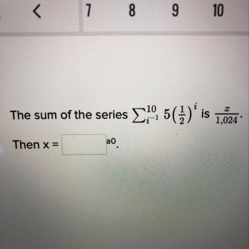 What is does x equal?