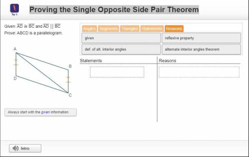 Proving the Single Opposite Side Pair Theorem