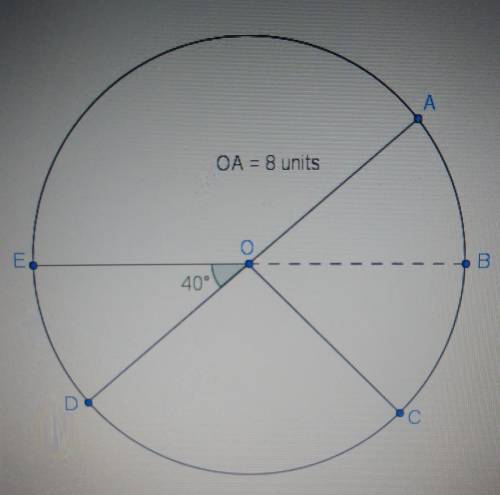 In the diagram, BE and AD pass through the center of circle o, and the area of sector AOC is 47.45 s