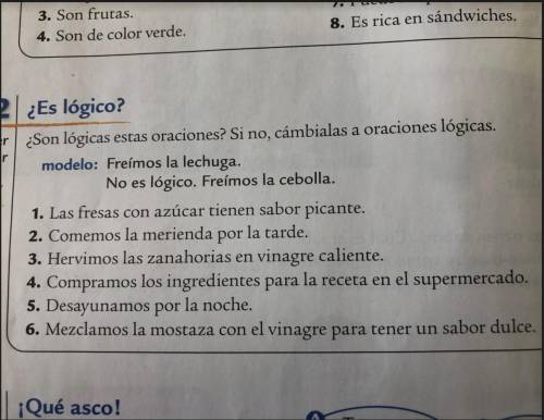 Answer These Following Spanish Questions