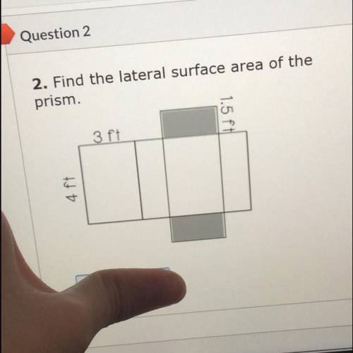 How do you find the lateral surface area of the prism?