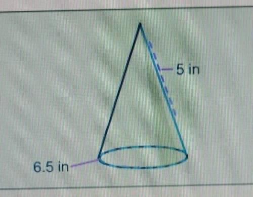 What is the lateral surface area of this cone?