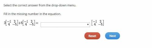 Select the correct answer from the drop-down menu. Fill in the missing number in the equation.