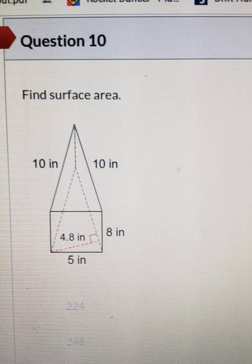 Find the surface area of this figure.