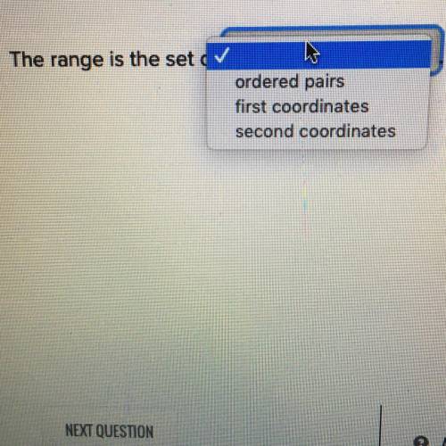 The range is the set of....