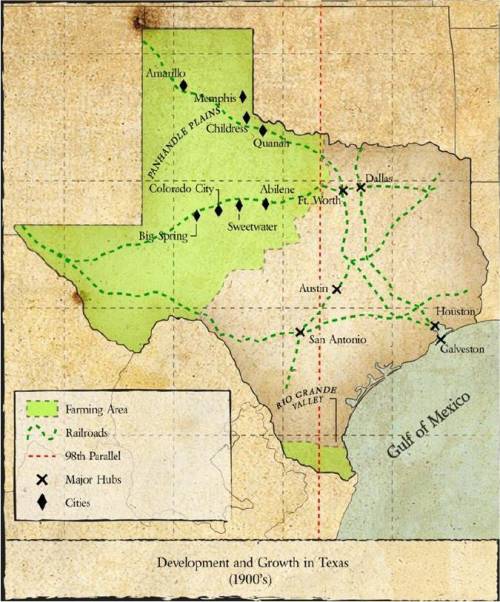According to the map above, all of the following statements are true EXCEPT: a A great deal of Texas