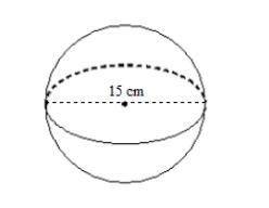 Find the surface area of the sphere in terms of π. a. 900 π cm2 b. 225 π cm2 c. 314 π cm2 d. 105 π c