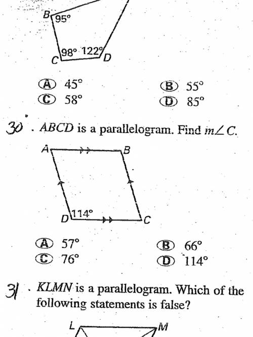 PLEASE HELP question 30