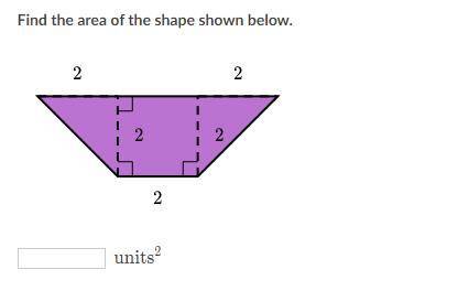 What's the answer to this: Find the area of the shape shown below. If you could please add me on Dis