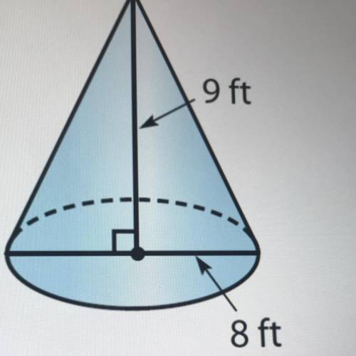 Find the volume of the cone. Leave your answer in terms of л 144л 72 л 192л 48 л