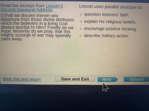 Lincoln used parallel structure to