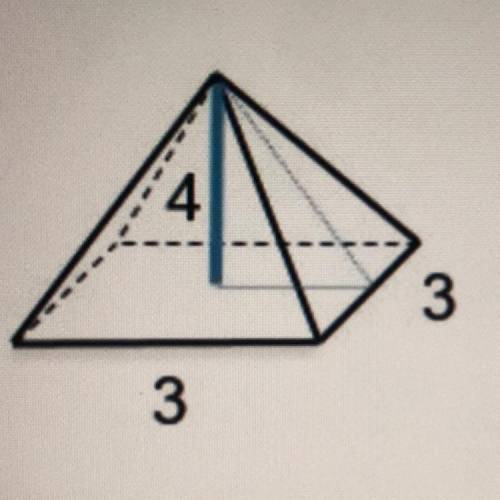Find the volume of the pyramid below. A. Enter your answer as a number with no units.