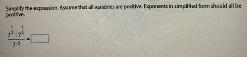 Simplify the expression. Assume that all variables are positive. Exponents in simplified form should