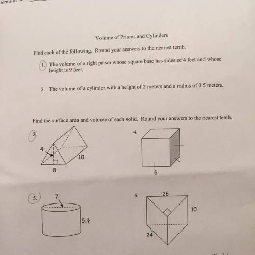 I need help with number 3 And 5!!