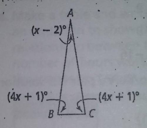 The sum of the angle measuresof a triangle is 180°. Find themeasure of each angle.measure of angle A