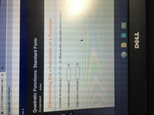 Consider the function f(x) =x^2 +2x -14. What are the x - intercepts of the function?