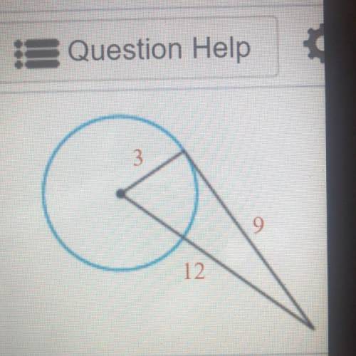 Determine whether a tangent is shown in the diagram, Yes or No?