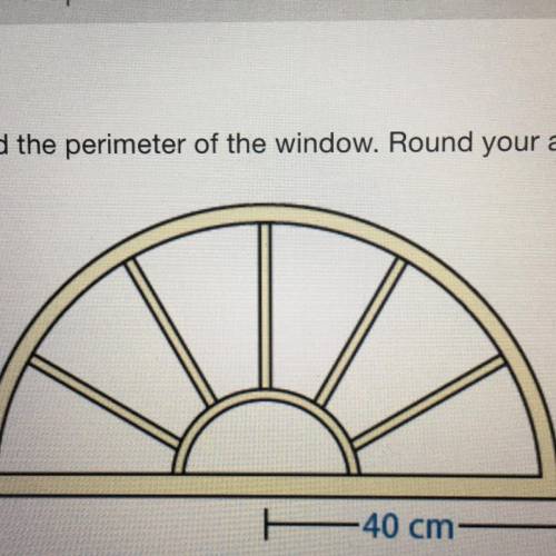 Find the perimeter of the window. Round your answer to the nearest tenth