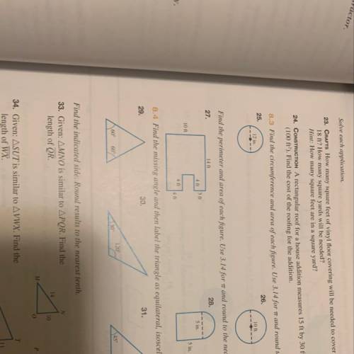 I need help with 27 and 28 show step and round to nearest tenth