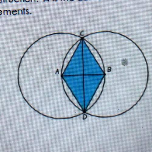 0 2. This diagrom is a straightedge and compass construction. A is the is the center of the other. S
