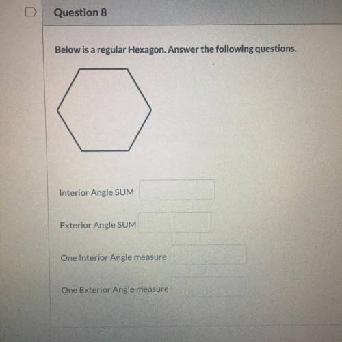 Below is a regular Hexagon. Answer the following questions.