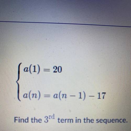 Find the 3rd term in the sequence