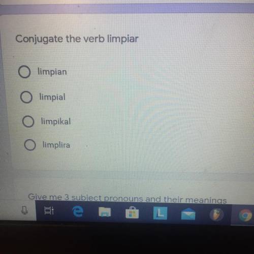 Conjugate the verb limpiar