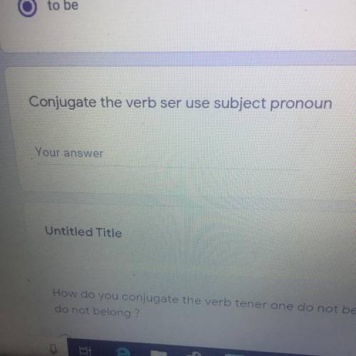 Conjugate the verb ser use subject pronouns
