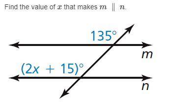 Find the value of x that makes m ∥ n, m ∥ n.