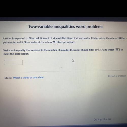 Two-variable Inequalities word problems KAHN ACADEMY