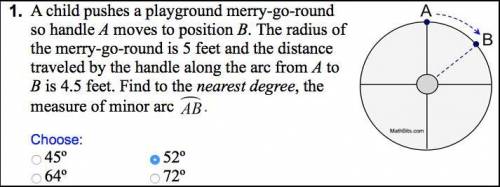 Arc Length and Radians question- please help! Will mark brainliest! Is 20pts!The answer is shown but