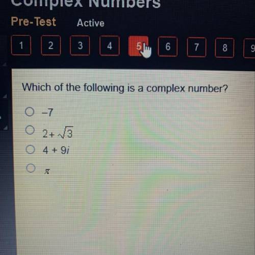 Which of the following is a complex number?