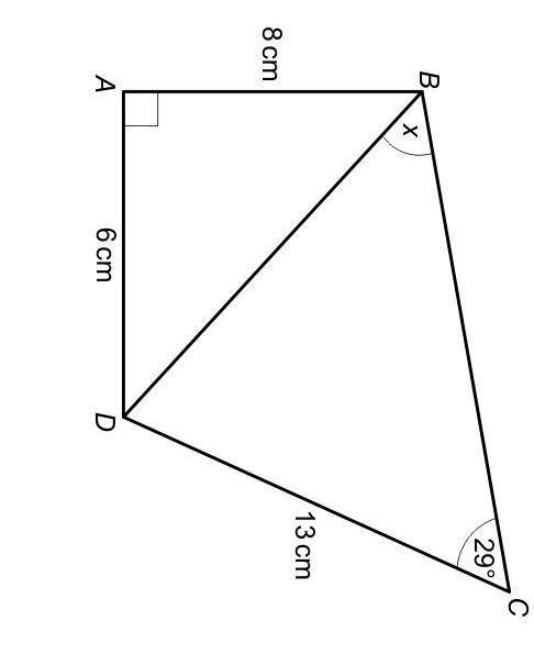 ABCD is a quadrilateral Work out angle x