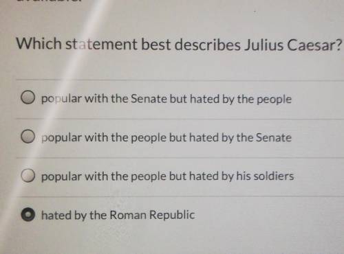 Which stament best describe Julius caesar?
