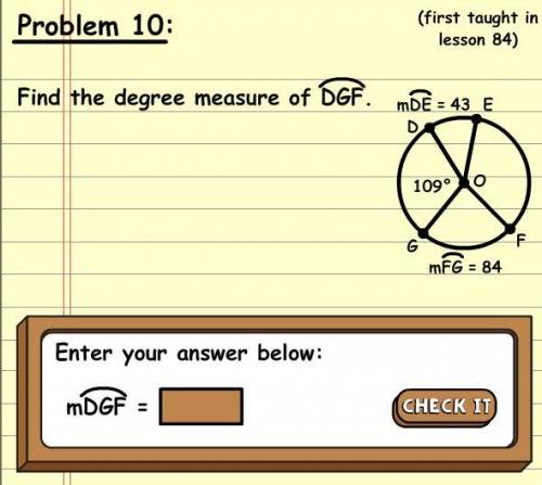 Find the degree measure of DGF