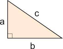 For the triangle shown, describe which sides are the legs and which are the hypotenuse. Explain how
