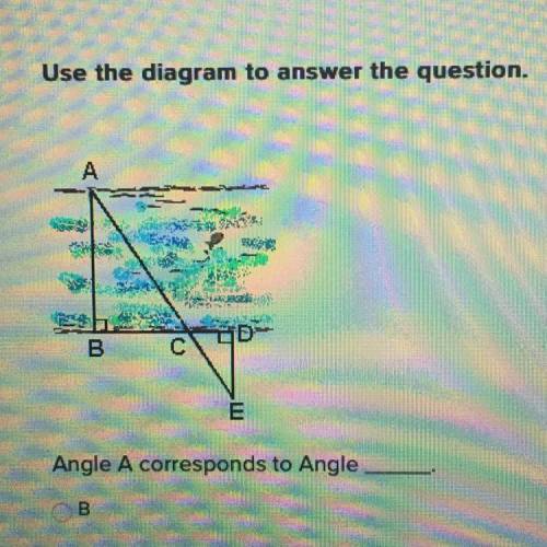 Angle A corresponds to Angle