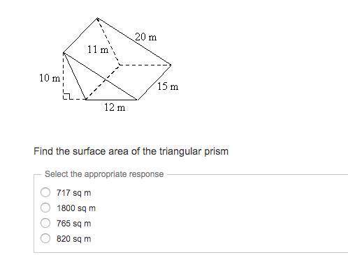Urgent! 50 POINTS Find the surface area of the triangular prism