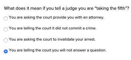 What does it mean if you tell a judge you are “taking the fifth”?
