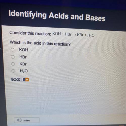 Which is the acid in this reaction