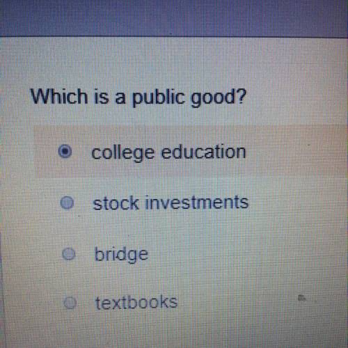 Which is a public good?