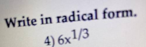 How do I write this in radical form with steps and the final answer please