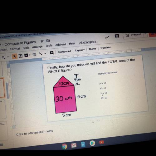 Help me pleasee just find the total area and how to do it