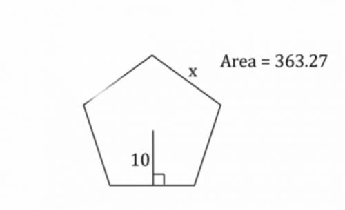 Find x using the picture below.