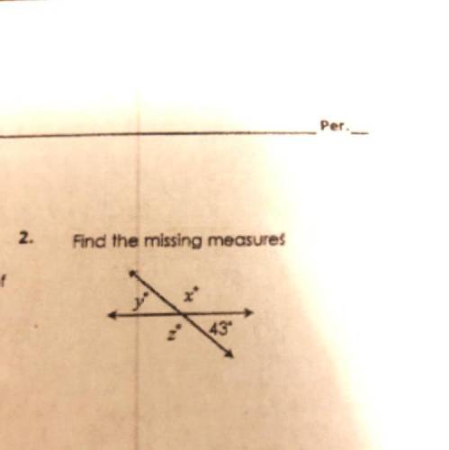 Find the missing measures 43